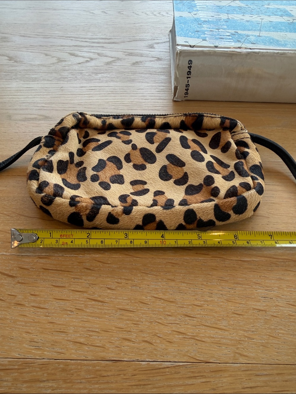 Street Level Leopard Print Crossbody Bag - Black & Tan - Picture 7 of 8